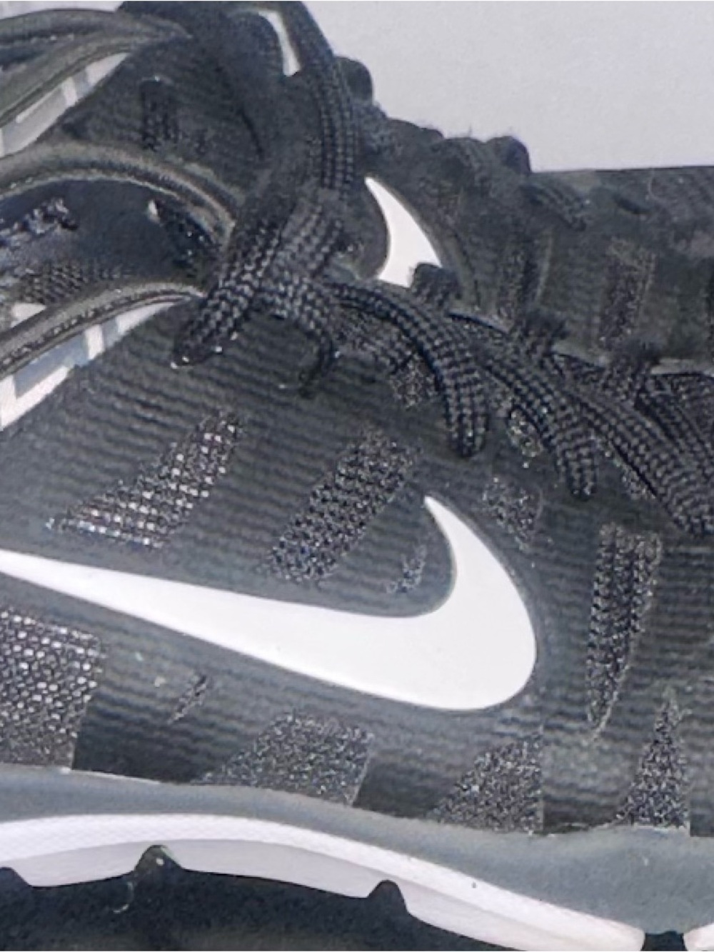 Nike Black and White Running Sneakers with Signature Swoosh